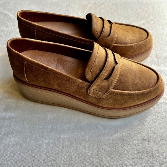 Dr. Scholl’s Platform Loafers Women Size 10 Tan - Picture 8 of 11